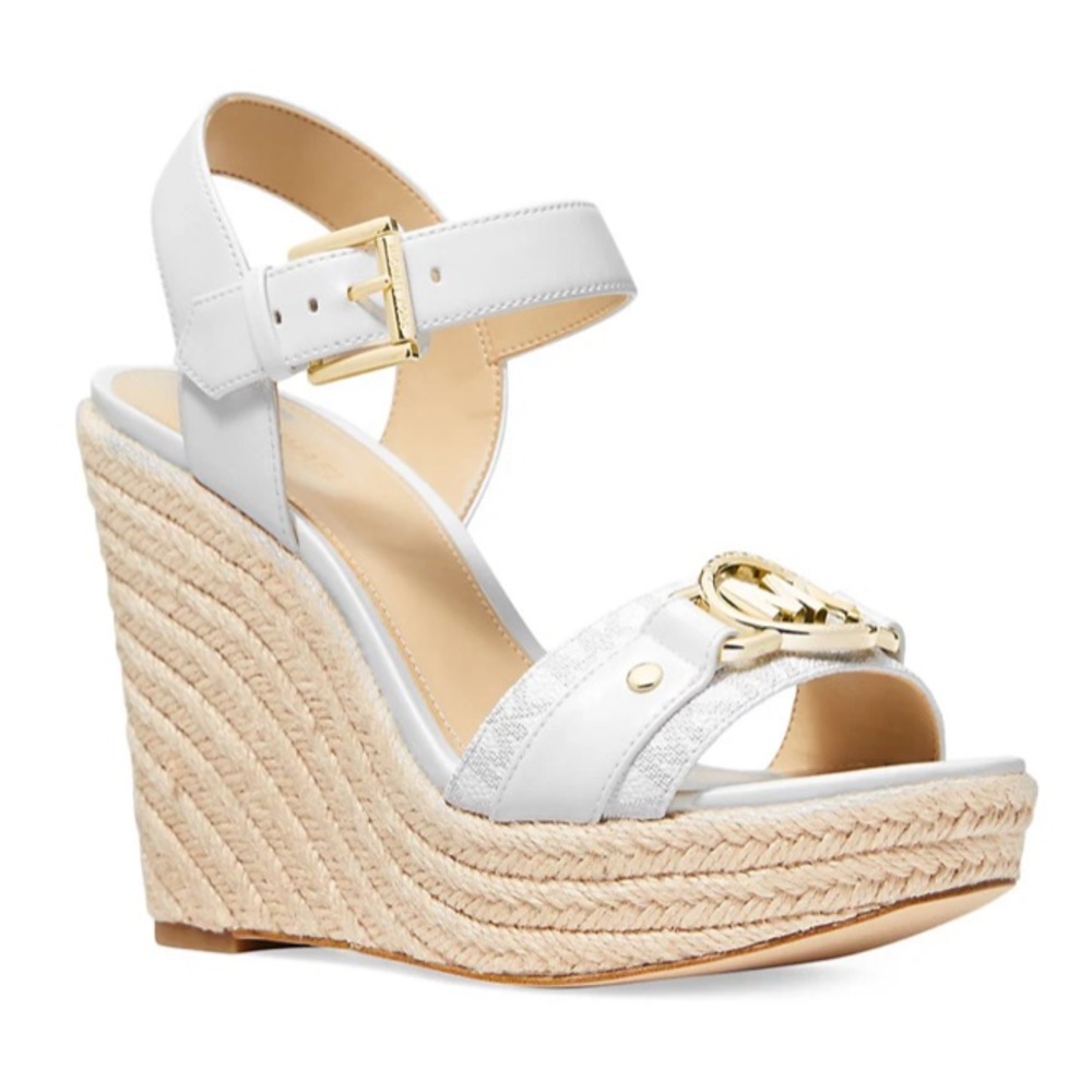 MICHAEL Michael Kors Rory Platform Wedge Espadrille Sandals size 7.5